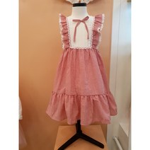 쁘띠앙팡 시원한여름지지미체크원피스