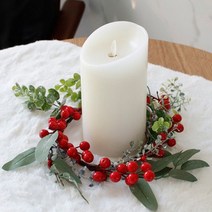 DJ 197캔들링 리스 유카리 열매 1P 크리스마스 장식.리빙톡톡, 와인