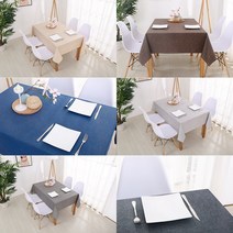 똑소녀 예쁜 감성 린넨 방수 식탁보 파티 캠핑 테이블보, 90x130, 베이지