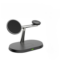 DIXSG 15W 고속 충전 3 무선 마그네틱 어트랙션 아이폰 8 9 10 11 12 13 14 용 거치대, 02 Black