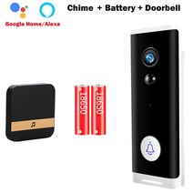 스마트 도어벨 초인종 비디오 감지기 1080p tuya smart home doorbell camera wifi 무선 도어 벨 video intercom for home hd, 옵션 10, 영국 플러그