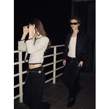봄트위드자켓 RARELY ALIKE 봄버 실버 스팽글 재킷
