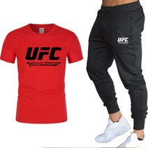 UFC 티셔츠 반바지 세트 반팔 운동복 헬스장 체육관 조깅 헬스복 트레이닝복 리베르샵
