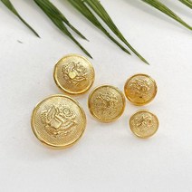 헤세드 NEW) 금장 은장단추 스웨터단추 교복단추 트렌치 코트단추 (8개), 골드 전사이즈(40개)