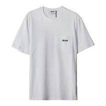 MSGM [명품]페드로 포켓 로고 남성 티셔츠 3040MM73 217098 01 3040MM732170980101