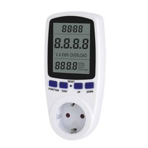 소비 전력 측정기 전기 전압 분석기 계량기 EU 플러그 디지털 전력계 와트 에너지 KWh 소켓 220V 230V AC 전기료 모니터, 01 EU