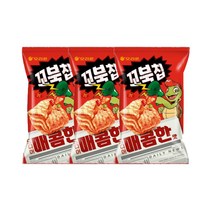 오리온 꼬북칩 매콤한맛 136g 봉지 과자 x3개, 3개