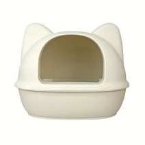 [디작소]고양이 하우스형 화장실 배변통 아이보리 점보, 단일속성