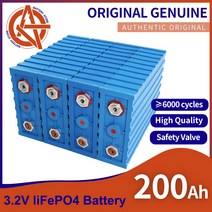 Lifepo4 배터리 200AH 190AH 충전식 리튬 철 인산염 DIY 12V 24V 48V 태양전지 골프 카트 EV 용 판, 01 1PCS