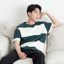 [키작은남자] 볼드 스트라이프 반팔 티셔츠