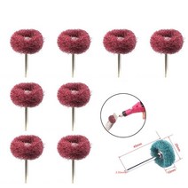 아이스오거 아이스드릴 오거드릴미니 드릴 연마 브러시 2.35mm 생크 나일론 버핑 휠 Dremel 로타리 핸드 툴, 02 red_03 15pcs