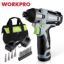 dcf887p2a 임팩드릴 WORKPRO-12V 무선 임팩트 드라이버 키트 1/4 인치 헥스 전기 드릴/드라이버 세트 100N, 01 EU