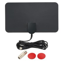 공청안테나 디지털tv안테나 tv안테나 실내 디지털 TV 안테나 HD 신호 평면 패널 UHF FM HDTV 수신기 블랙, 한개옵션0