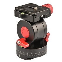 팬틸트 삼각대 모노포드용 50mm 베이스가 있는 vlogmagic 컴팩트 프로 플루이드 비디오 팬 및 틸트 볼 헤드, 볼헤드