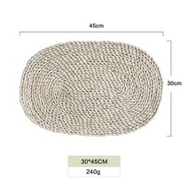 멍석 포인트 러그 침실 카페트매트 식탁 매트 보온 등나무 빨대 컵 컵 받침 냄비 홀더 고리 버들 음료 코스터 주방 액세서리