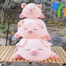 [킹스디포] 모찌 핑크돼지 바디필로우 80cm 안고자는 피그 인형 베개 쿠션 캐릭터, 동글동글 표정80cm