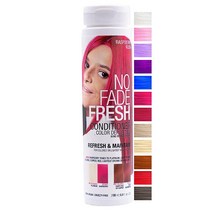 NO FADE FRESH Blue Blast 헤어 컬러 디포짓 컨디셔너 BondHeal 본드 리빌더 포함 - 비건 크루얼티프리 브라이트 블루 유지 염료 염 파라벤 프리 181.4g, Raspberry Rush NO FADE FRESH