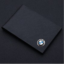 BMW 카드 지갑 천연가죽 명함 운전면허 케이스 6컬러, BMW 블랙 가죽 지갑