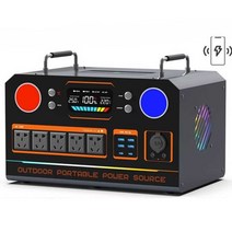 휴대용 파워뱅크 대용량 버스킹 캠핑카 보조배터리, 1000W-5종 출력 +무선충전 80만mAh