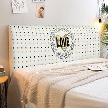 만화 침구 침대 헤드 커버 보드 푹신한 격자 무늬 럭셔리 매트리스 패드 더블 담요 Bedhead 시트 킹 다목적, W180 x H60cm, 05 5