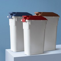 튼튼하고 깔끔한 슬림 핸들 쓰레기통, 슬림펌 핸들휴지통(60L)레드