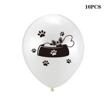 데코 소품애완 동물 테마 배너 개 생일 축하 깃발 뼈 패턴 풍선 당겨, 03 Bone Balloon