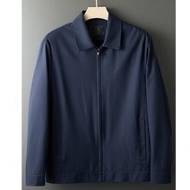 아빠 춘추룩 카라 집업 점퍼 남자 중장년 얇은 코트 비즈니스 루즈핏 긴팔