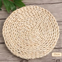 CP 내추럴 핸드메이드 플레이팅 식탁 매트 테이블 매너 접시 커피잔 식탁보, 25cm, 내추럴컬러