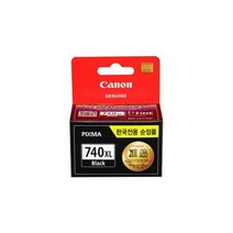 캐논 잉크 PG-740XL(검정) 잉크 카트리지 무한잉크 토너 정품잉크 복사기 복합기 정품토너 프린터 사무용품, 1