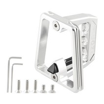 초경량 접이식 자전거 프론트 캐리어 블록 알루미늄 합금 마운트 하드웨어 사이클링 액세서리, 70mmx65mmx52mm, 알류미늄, 은빛