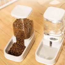 소확행홈 대용량 고양이 강아지 자동급식기 자동급수기 3.8L D4, 대리석 색 정수기