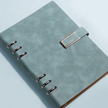 A5 6공 바인더형 고급 다이어리 스카이 인조가죽커버 자석식