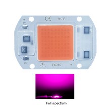 LED COB Chip 10W 20W 30W 50W 220V 110V 스마트 IC 비네드 드라이버 전구 램프 투광 조명 스포트라이트 Diy 드롭쉬핑, Full spectrum, 30W-6040