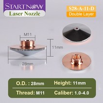 용접 노즐 팁 startnow 도매 레이저 precitec 섬유 절단기 헤드 세라믹 홀더 부품 직경 28mm hans wsx, 1.0, s28-a-11-d