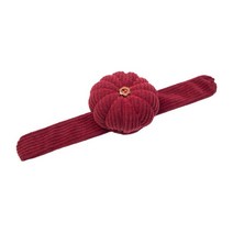 손목 핀 쿠션 바늘 핀쿠션 손목 베개 바느질 바늘 홀더 바느질 핀쿠션 봉제 공예 라운드 홀더 호박 모양, 플러시 천, E