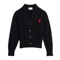 아미 스몰 하트 로고 가디건 UKC008 016 009 BLACK [AIC115bk]