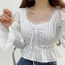 (강력추천)러블리 레이스 크롭 블라우스(블랙/아이)