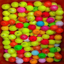 A- 브랜드 컬러 혼합 100개 로스트볼 골프공, A- 100개