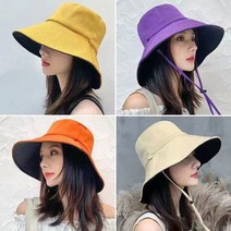 여자모자 양면 봄 여름 예쁜컬러 여성 벙거지 버킷햇 간편한스타일 케쥬얼 데님모자