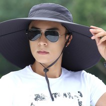 엘마운틴 얼굴 햇빛 자외선 차단 챙넓은 등산모자 남성 여성 남자 여자 등산 낚시 캠핑 여행 썬캡 가리개 버킷햇, 다크그레이