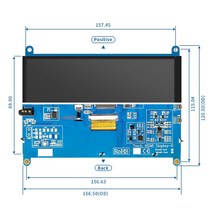 7inch ipstn aida64 lcd display mini pc touch hdmi module 1024 x 600 for raspberry pi 3 pi4 pc 모니터 mo, ctp-ips