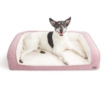 Barkbox 정형외과 관절 완화를 위한 고밀도 폼 베이스가 있는 메모리 폼 강아지 침대 - 크레이트 라운저 강아지 소파 또는 소파 반려동물 침대 - 세탁기 세탁 가능한 커버 및, X-Large