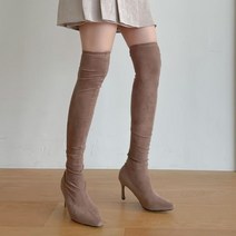 [소하루] 스판 스웨이드 하이힐 부츠 롱부츠 싸이하이부츠_SM97DFBE