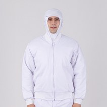모던위생복 식품위생복 위생복상의 MD-1074-1 (공용방한잠바 주머니x)-겨울용 HACCP위생복 남여공용 위생복상의 식품공장 위생작업복, 1개