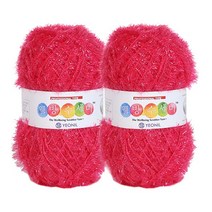 [앵콜스] (10+1) 웰빙 수세미 반짝이(2볼묶음) 80g 원조 수세미실 퐁퐁 아크릴 수세미, 06 진분홍(2볼묶음)