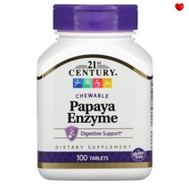 21센츄리 파파야 효소 츄어블 파파인 브로멜라인 100정 papaya enzyme, 1개, 기본, 100개