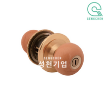 금강산업 원형 도어락(000B-Series)(목문용)(침실용) (1BOX=30EA), 유광, 적갈색