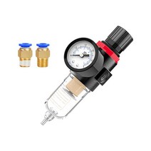 에어레귤레이터 에어필터 공압 에어 조절기 공기 압축기용 1/4 필터 수분 분리기 압력 오일 물 부품 AFR2000, [09] AFR2000 PC16