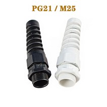 파이프 벤딩기 PG21 M25 5-20pcs 나일론 케이블 도관 글 랜드 9-16 스레드 플라스틱 플렉스 나선형 스트레, 01 PG21-white-5pcs