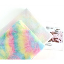 대폭 단면 털원단 벨보아 열풍퍼 물나염 그라데이션 솜사탕 color 2종, 파스텔솜사탕